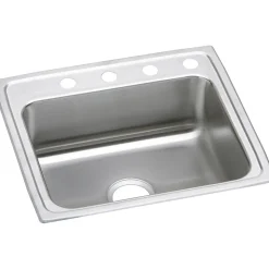 Elkay Lustertone 25" Drop In Single Basin Stainless Steel Kitchen Sink (LRAD2521553)
