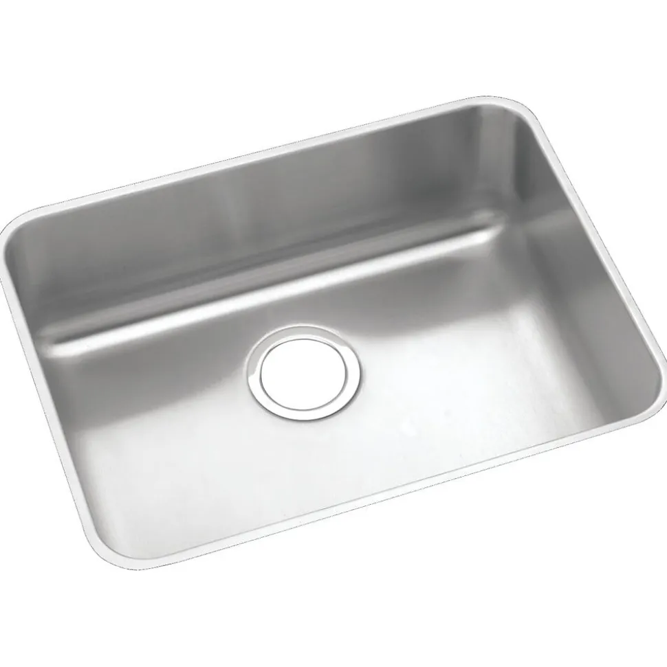 Elkay Lustertone Classic Single-Bowl Undermount Sink, 18.25" x 23.5" x 4.38", Stainless Steel, Lustrous Satin (ELUHAD211545)