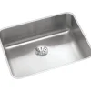 Elkay Lustertone Stainless Steel 23-1/2" x 18-1/4" x 4-3/8", Single Bowl Undermount ADA Sink with Perfect Drain (ELUHAD211545PD)