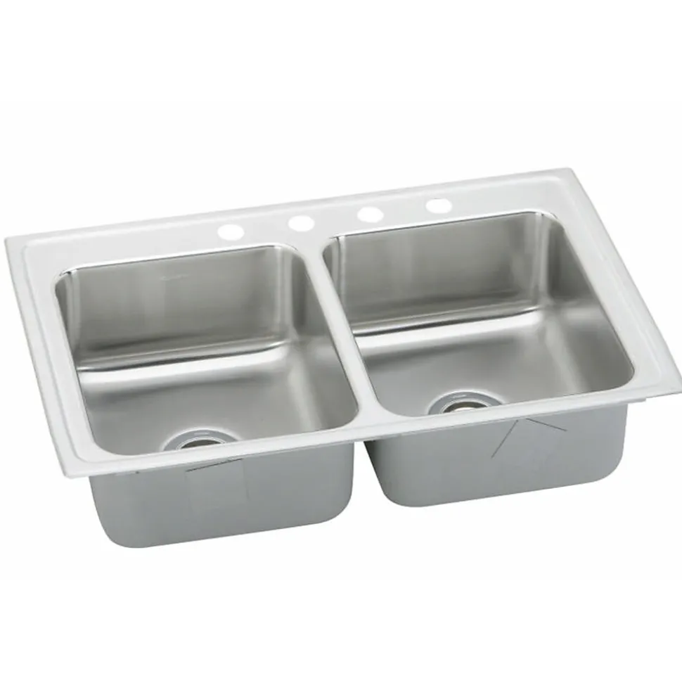 Elkay Pacemaker 43" Double Basin Drop In Stainless Steel Kitchen Sink (PSR43221)
