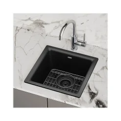 Elkay Quartz Classic Single-Bowl Drop In/Undermount Kitchen Sink, 15.75