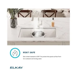 Elkay Quartz Classic Single-Bowl Drop In/Undermount Kitchen Sink, 15.75