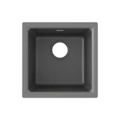 Elkay Quartz Classic Single-Bowl Drop In/Undermount Kitchen Sink, 15.75" x 15.75" x 7.69", Dusk Gray (ELG1616GY0)