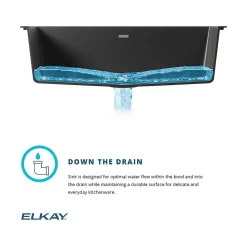 Elkay Quartz Classic Single-Bowl Drop In/Undermount Kitchen Sink, 15.75