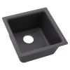 Elkay Quartz Luxe Drop-In/Undermount Single-Bowl Bar Sink, Charcoal (ELX1616CH0)
