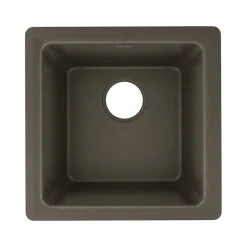 Elkay Quartz Luxe Single-Bowl Drop-In/Undermount Bar Sink, 15.75" x 15.75" x 7.69", Quartz, Chestnut (ELX1616CN0)