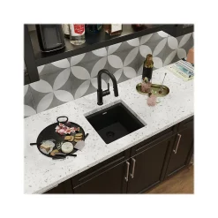 Elkay Quartz Luxe Single-Bowl Drop-In/Undermount Bar Sink, 15.75