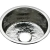 Elkay Stainless Steel 16-3/8" x 16-3/8" x 7", Single Bowl Dual Mount Bar Sink, Hammered Mirror (SCF16FBSH)