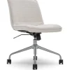 ELLE Decor Adelaide Fabric Task Chair, Ivory (48214B)