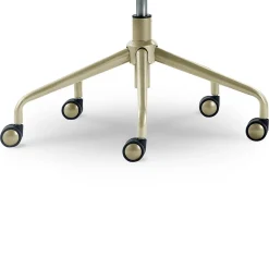 Elle Decor Giselle Fabric Computer and Desk Chair, Light Gray/Gold (CHR10058B)