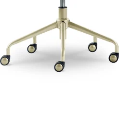 Elle Decor Giselle Fabric Computer and Desk Chair, Cream/Gold (CHR10058D)