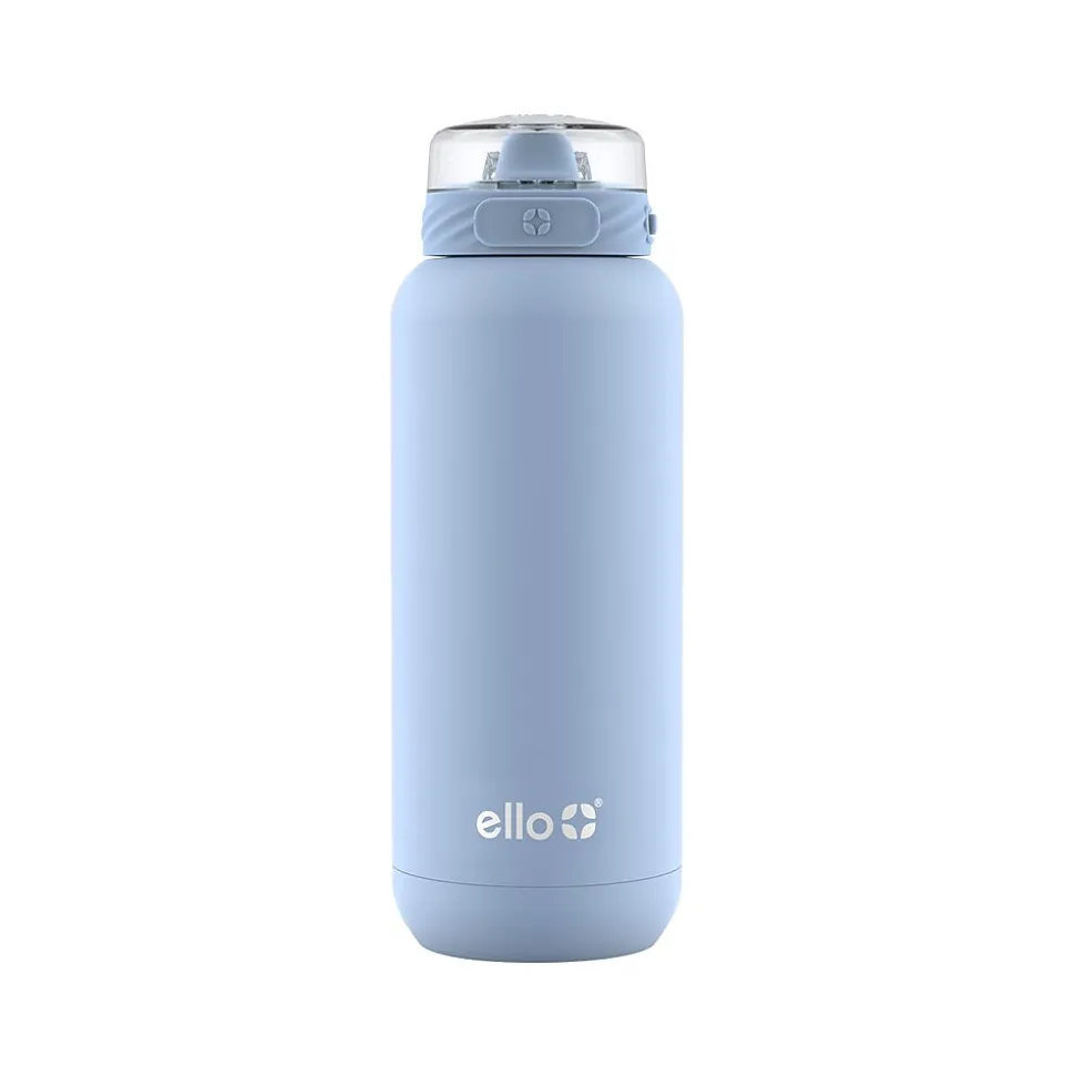 ello Cooper Stainless Steel Vacuum Insulated Water Bottle, 32 oz., Halogen Blue (489-0999-025-6)