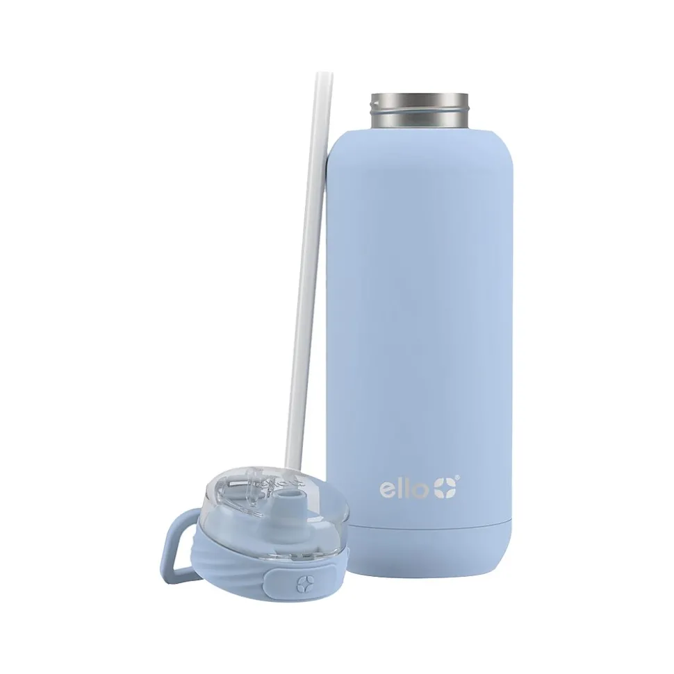 ello Cooper Stainless Steel Vacuum Insulated Water Bottle, 32 oz., Halogen Blue (489-0999-025-6)