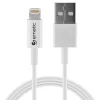 Ematic 3 ft. Charge and Sync Lightning to USB-A Cable, White, (ELC420MF)