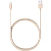 Ematic Charge and Sync Braided Lightning to USB-A Cable, 3 ft., Gold, (ELM341)