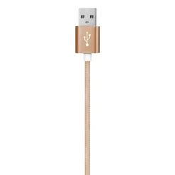 Ematic Charge and Sync USB-C 2.0 to USB-A Cable, 6 ft., Gold, (EUTC604GL)