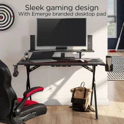 Emerge Vizon 47"W Gaming Desk, Black (59260)