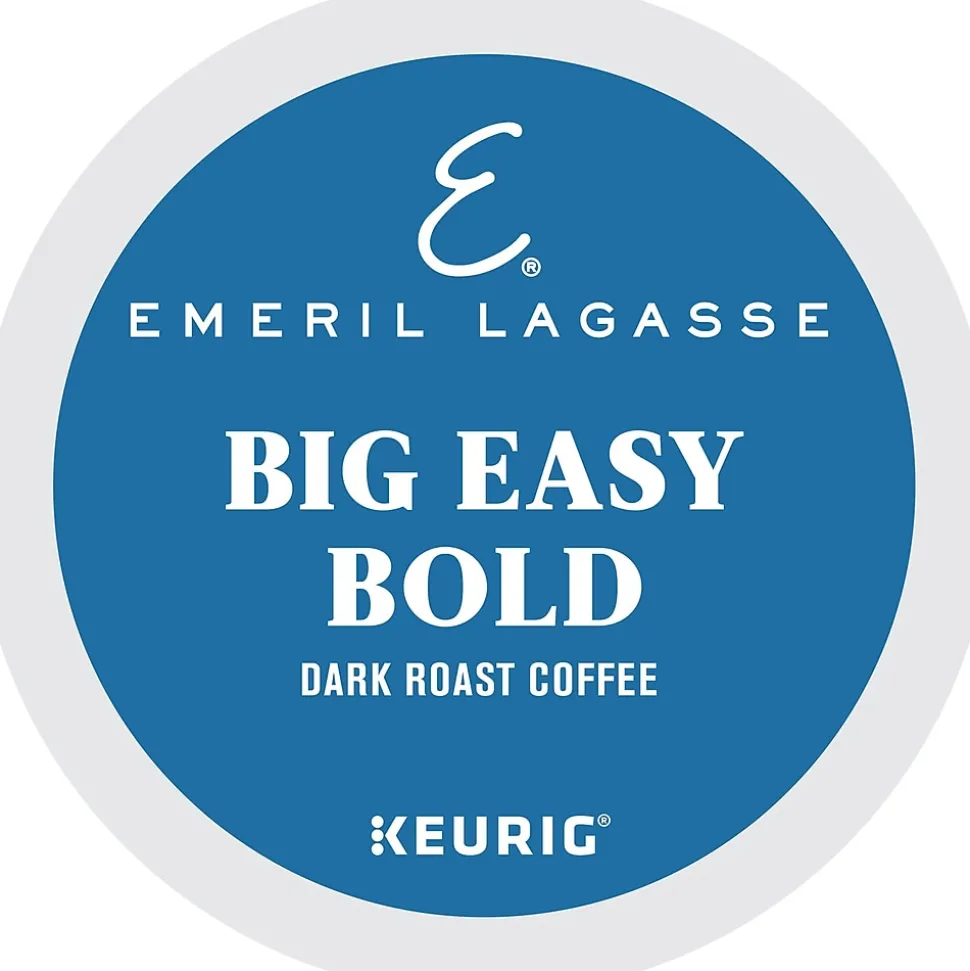Emeril's Big Easy Bold Coffee, Keurig K-Cup Pod, Dark Roast, 96/Carton (PB4137CT)
