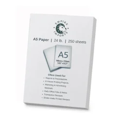 Empire Imports 5.8" x 8.3" Multipurpose Paper, 24 lbs., 96 Brightness, 250 Sheets/Ream (A524R)
