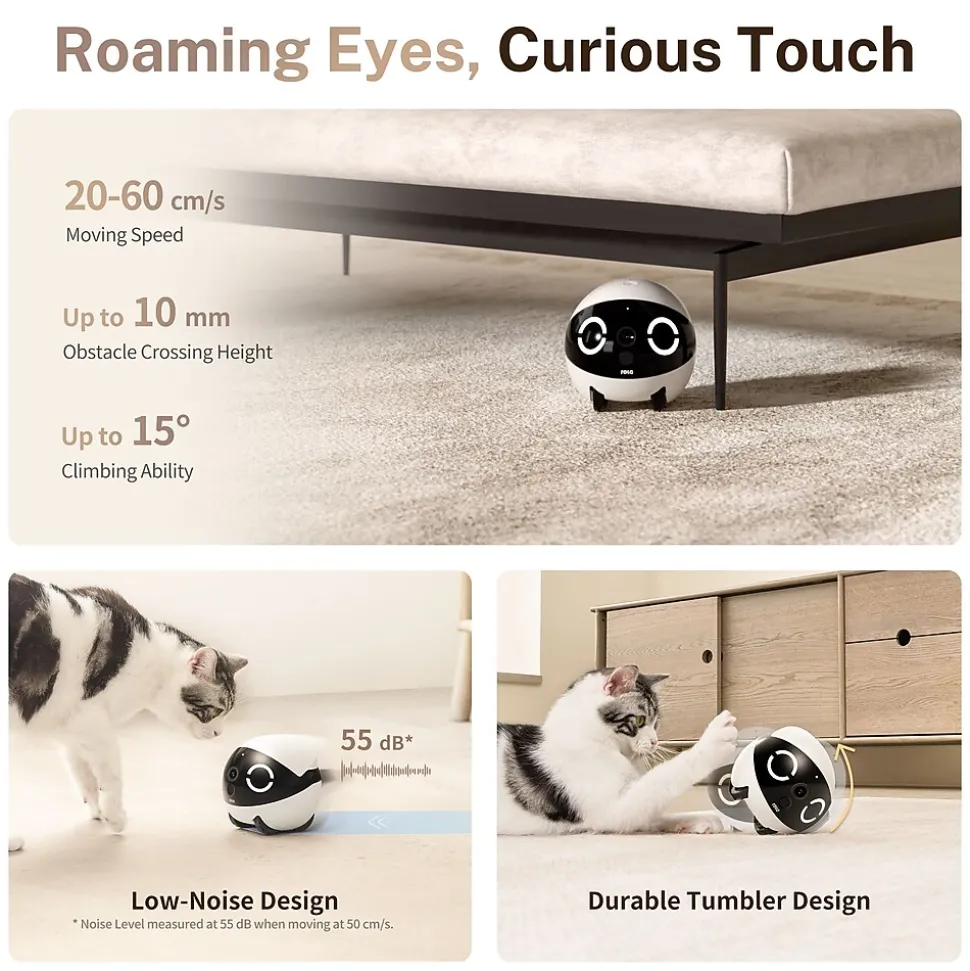 Enabot ROLA Mini Companion Robot, Black (ROLA Mini)