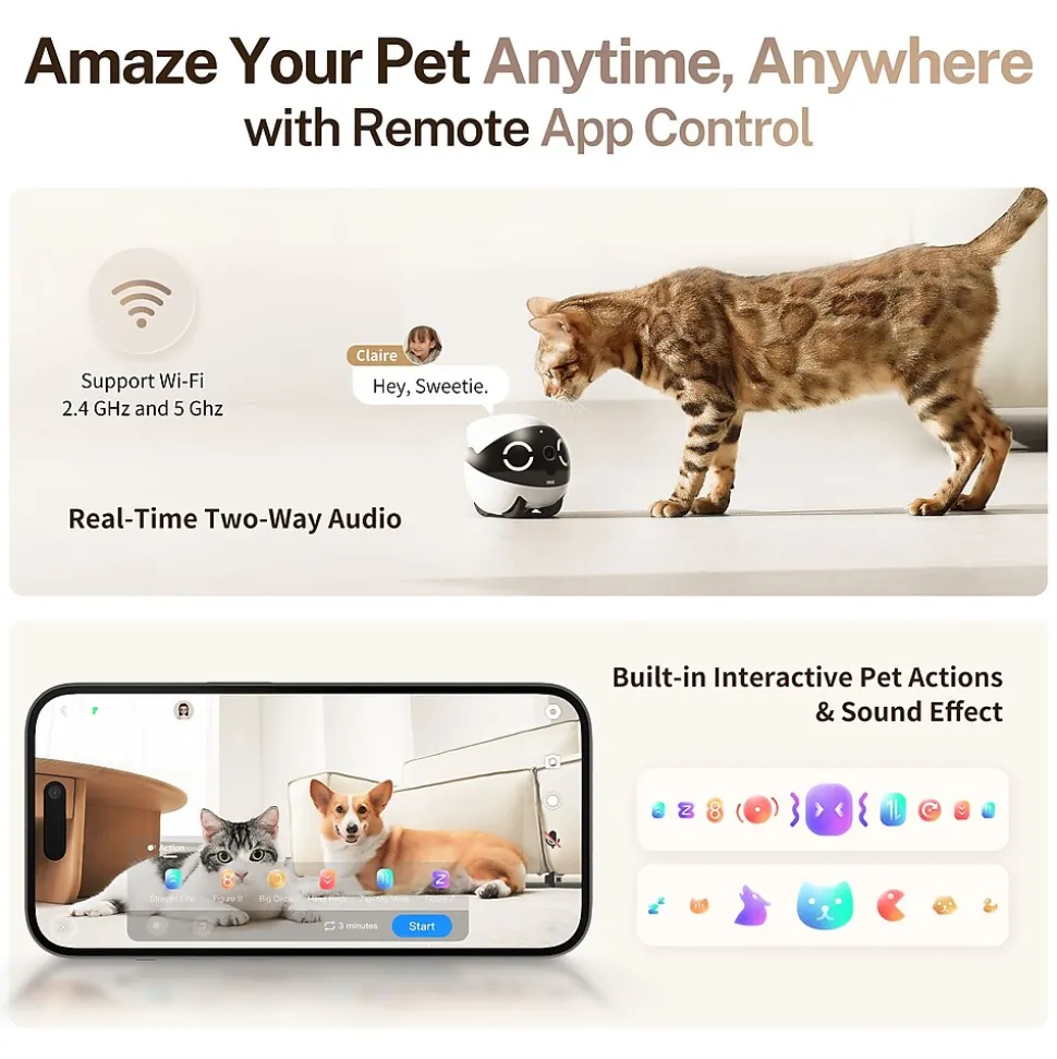 Enabot ROLA Mini Companion Robot, Black (ROLA Mini)