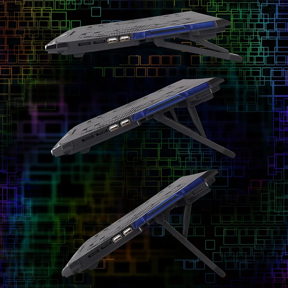 ENHANCE Cryogen Laptop Cooling Stand, USB Connectivity, Blue/Black (ENGXC20100BLWS)