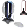 ENHANCE ENPCGXH100BKWS 3-in-1 Headset Stand with RGB Colors, USB Powered, Black