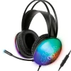 ENHANCE Voltaic 2 Wired Stereo Gaming Headset, USB 2.0, Clear with Multicolor LEDs (ENVOH2L100CLWS)