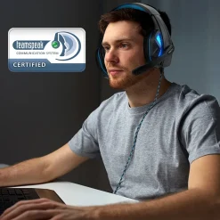 Enhance Voltaic Pro 7.1 Surround Gaming Headphones, USB, Black/Blue (ENVOH7L100BLEW)