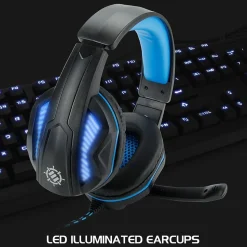 Enhance Voltaic Pro 7.1 Surround Gaming Headphones, USB, Black/Blue (ENVOH7L100BLEW)