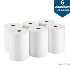enmotion Hardwound Paper Towels, 1-ply, 800 ft./Roll, 6 Rolls/Carton (89460)