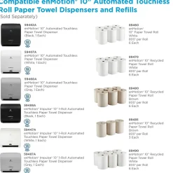 enmotion Recycled Hardwound Paper Towels, 1-ply, 800 ft./Roll, 6 Rolls/Carton (89490)