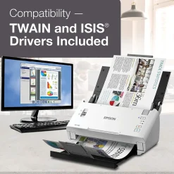 Epson DS-410 Desktop Scanner, Black/White (B11B249201)