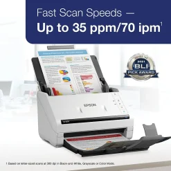 Epson DS-530 II Duplex Document Scanner, White/Black (B11B261202)