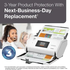 Epson DS-30000 Large-format Duplex Document Scanner, White (B11B256201)