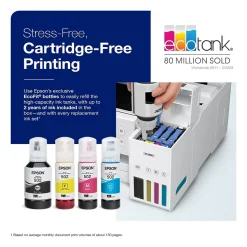 Epson EcoTank ET-2850 All-in-One Cartridge-Free Supertank Printer, White (Refurbished)