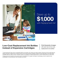 Epson EcoTank ET-2850 ET-2850-B Wireless Color Inkjet Printer, All-In-One Supertank, Print, Scan, Copy (9472540)