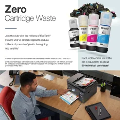 Epson EcoTank ET-4850-B Wireless Color Inkjet Printer, All-In-One Supertank, Print, Scan, Copy, Fax (9472544)