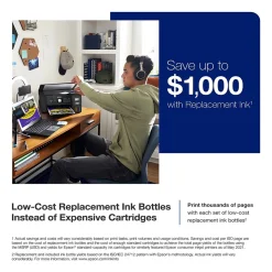 Epson EcoTank ET-2800-B Wireless Color Inkjet Printer, All-In-One Supertank, Print, Scan, Copy (9472532)