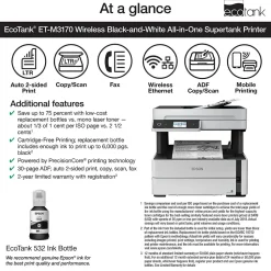 Epson EcoTank ET-M3170 Wireless Monochrome All-in-One SuperTank Printer
