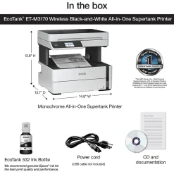 Epson EcoTank ET-M3170 Wireless Monochrome All-in-One SuperTank Printer