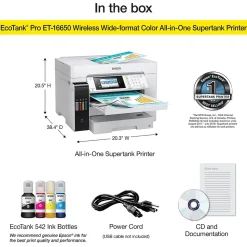Epson EcoTank Pro ET-16650 Wireless Color Inkjet Printer, All-In-One Supertank, Print, Scan, Copy, Fax (9472516)