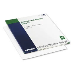 Epson Enhanced Matte Presentation Paper, 17" x 22", 50 Sheets/Pack (S041908)