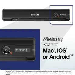 Epson ES-60W Wireless Compact Lightweight Sheetfed Mobile Color Document Scanner