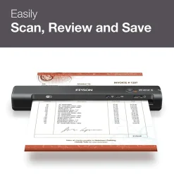 Epson ES-60W Wireless Compact Lightweight Sheetfed Mobile Color Document Scanner