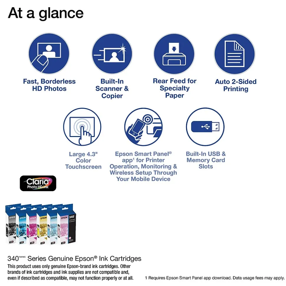 Epson Expression Photo XP-8800 Wireless Color Inkjet Printer, All-In-One, Print, Scan, Copy (C11CL73201)