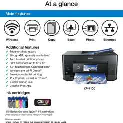 Epson Expression Premium XP-7100 Wireless Color Inkjet Printer, All-In-One, Print, Scan, Copy (9472519)