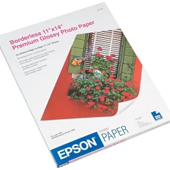 Epson Glossy Photo Paper, 11" x 14", 20 Sheets/Pack (S041466)