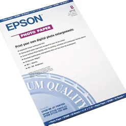 Epson Glossy Photo Paper, 11" x 17", 20 Sheets/Pack (S041156)
