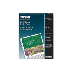 Epson High Quality 8.5" x 11" Color Copy Paper, 24 lbs., 89 Brightness, 100 Sheets/Pack (S041111)